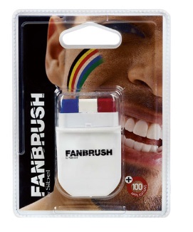 SIBEL -> Fanbrush tricolore Maquillage bleu blanc rouge coupe du monde