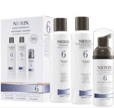 NIOXIN -> Kit Systhème 6 Cheveux clairsemés épais traités chimiquement (340ml)